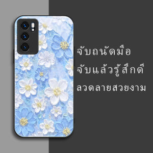 สำหรับ Oppo Reno 6 5G/Oppo Reno6 5G CPH2251 เคสศัพท์ป้องกันการตก ลายดอกไม้เล็กสีขาว บุคลิกภาพทันสมัย
