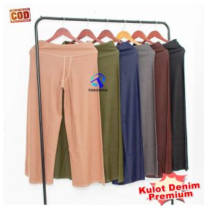 Kulot Panjang Denim Premium Fit to XL