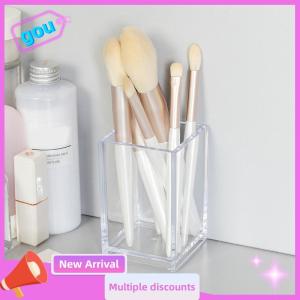 gou Make Up Organizer Plastic Makeup Brush Pot Storage Acrylic For Cosmetics Holder Desk Cosmetic Storage Container