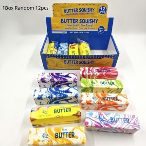 ALICE XU Soft Butter Stick Squishy Toys Butter Bar Marbled Slow Rebound Toy Pinch Toy Slow Rebound Butter Stick Squeeze Toy Kids Gifts
