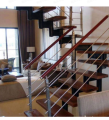 Stair handrail stainless steel brushed column Attic guardrail Bay window railing handrail stair. 