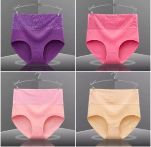 Triumphˉ women cotton seamless high-waisted briefs underwear ladies stretch breathable panties pack of 4