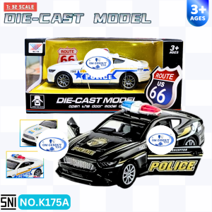 OG Mainan Diecast Model Mobil Police 1:32 Pullback No.K175A