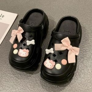 [Free Shipping] WomenS Thick-Soled Clogs 2025 New Summer Outdoor Wear Arch Support Height-Increasing EVA Non-Slip Odor-Resistant Closed-Toe Half-Slippers