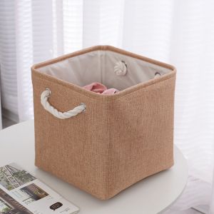 NINEONE Large Capacity Folding Canvas Storage Box Toys Clothes Storage Basket Home Organization Storage Bins Cubes