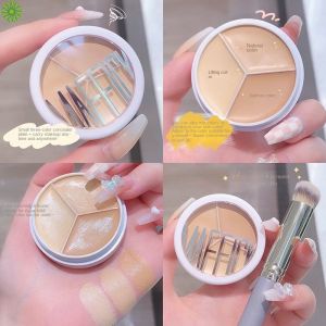 [Ready Stock+COD] MAFFICK Light and Flawless Tri-color Concealer To Cover Spots Acne Marks Dry Skin Oily Skin Foundation Sawu