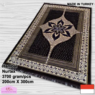 Nurtex - Karpet permadani alas lantai bulu beludru hambal jumbo tikar turki turkey nyaman 200 cm x 300 cm motif dikirim acak sesuai variasi warna yang dipilih - Nms