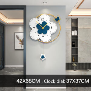 Minimalist Nordic Series Art Flower Wall Clock Hot Sale Home Living Room Simple and Fashion Mute Creative Vintage Clock Decorations