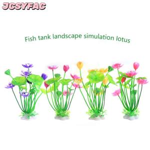 JCSYFAC Bể cá nhân tạo sen cây trang trí bể cá cảnh quan nước cỏ đồ trang trí thủy sản mô phỏng nhà máy hoa Nguồn cung cấp
