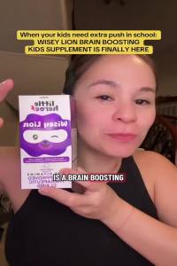 [DAMAGED/NO ] Little Heroes Wisey Lion 240ml Kids in Support Vitamins FDA Approved Bubblegum Flavor Edible Supplement for Focus Memory & Mental Energy