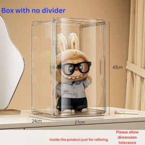 Acrylic Display Box for Figures | Transparent Storage Case with Removable Shelves | Dustproof Organizer for Cosmetic