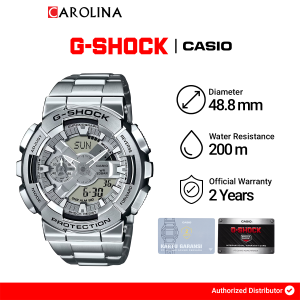 Jam Tangan Pria Casio G-Shock GM-110D-8A Digital Analog Dial Stainless Steel Band