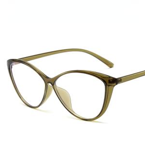 JN IMPRESSION แว่นตาแฟชั่นกรอบทรงรีขนาดใหญ่ป้องกันสีน้ำเงินแว่นเลนส์อ่อนแว่นกันแดดผู้หญิง