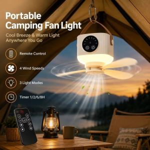 MINIFELE 262 with Remote Control USB Hanging Fan Timing Function Adjustable Wind Speed Ceiling Cooling Fan Convenient Cooling Silent Running Rechargeable Bedside Fan Student Dormitory