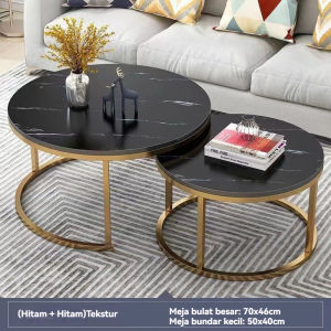 Furnibest  Meja Kopi Meja Tamu 2-In-1 Plus Meja Ruang Tamu Meja Sofa