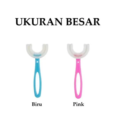 Bayar di Tempat – Perawatan Gigi Anak / Training Toothbrush / Tooth Brush Baby Silicon type U 360°
