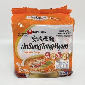 นงชิม อันซองทังมยอน 1 แพ็ค 5 ห่อ AnsungTangMyun มาม่าเกาหลี บะหมี่กึ่งสำเร็จรูป SINCE 1983 안성탕면