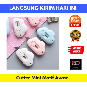 Cutter Mini Unik Portable Karakter Awan Untuk Membuka Paket Mudah Disimpan Dibawa
