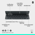 Logitech Keys-To-Go 2 Portable Wireless Keyboard for Tablets คีย์บอร์ดพกพาไร้สาย สำหรับ iPad ทุกรุ่น มาพร้อมฝาครอบในตัว (TH/EN). 
