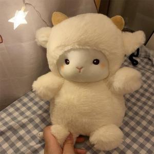 25cm Super Cute Sheep Plush Doll Kawaii Rabbit Alpaca Toy Stuffed Soft Animal Pillow Birthday Wedding Party Pillow Christmas GiftCute Cartoon Girl Heart Belle Sheep Lamb Doll Plush Toy Dressing Little Sheep Valentines Day Gift for Girls