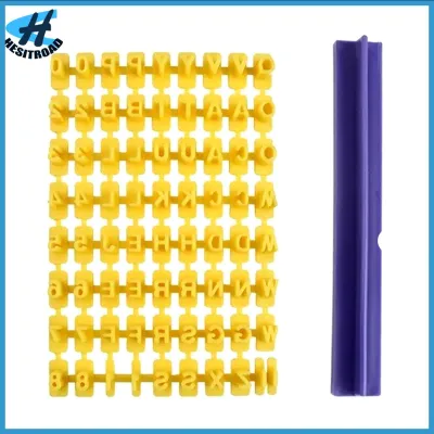 Paebbro Compact Letter Stamp Set Modular Design Letter Stamps Alphabet Clay Stamp Set for Diy Baking Crafting – 26 Letters Numbers Symbols Embosser Stamps for Cookies Fondant Pottery – for Crafters