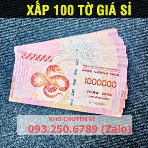 [GIÁ RẺ]  [100 TỜ] Tờ Tiền Con Rắn MACAO 1 TRIỆU Lì Xì Tết Ất Tỵ Lưu Niệm - Phong Thuỷ May Mắn - Có Bảo An
