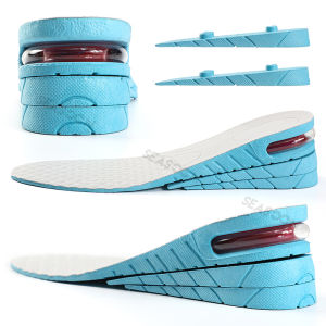 6cm Height Increase Insoles 3-layer Air Cushion Heel Insert Lift Shoes Insole for Men and Women 6Pcs