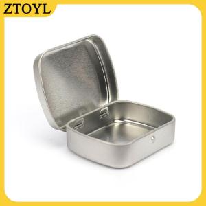 ZTOYL Bộ dụng cụ sinh tồn hộp đựng lật nhỏ màu đen bạc kim loại rỗng cho kẹo chìa khóa