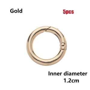 NOBLELUX 2/5pcs 10/12/16 / 19mm Cổng mạ Móc hợp kẽm Túi thắt lưng khóa Kẹp Snap Clasp Túi xách ví Carabiner Khóa O-Ring mùa xuân
