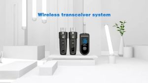 UHF Wireless XLR Transmitter Receiver 6.35mm Plug Wired to Wireless Microphone System LED Display Plug-and-Play for Dynamic Microphone Mixer Instrument