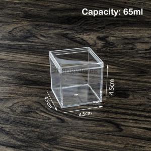 [COD] zhangyuqing Square High Transparent Plastic Box Betta Breeding Box Mini Candy Slime Mud Packaging Box