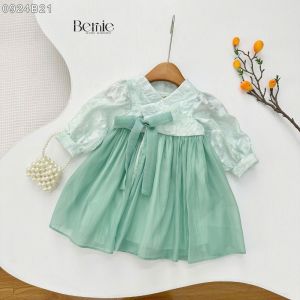 Set Hanbok cho bé gái phong cách hàn quốc thiết kế Hoa xuân 1 đến 7 tuổi BERNIE 0924B21
