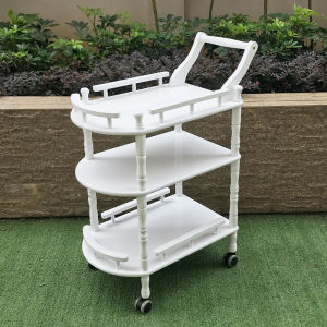 Solid Wood Dining Car Ho Trolley Wine Cart Beauty Salon Trolley Cake Car Dining Cart Food Delivery Van Household