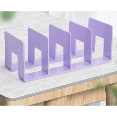 Giá Đỡ Sách Bằng Nhựa Cao Cấp 4 Ngăn (32 x 14.3 x 13.3 cm) Nhiều Màu Sắc Để Bàn Tiện Dụng Cho Học Sinh/ Văn Phòng