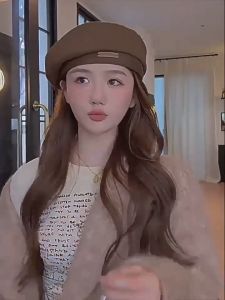 Korean Winter and Autumn Solid Color Women Berets Fashion Retro Octagonal Hat Elegant Lady Artist Painter Cap Y2K Beanie Bonnet