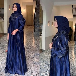 FREE BROSTERBARU BISA COD SAUQQY LONG DRESS BAHAN SHIMMER FULL FURING GAMIS KONDANGAN LEBARAN POLOS M L XL