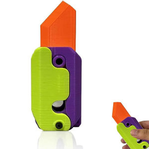 Mainan Pisau Gravity Carrot Knife 3d Printing Fidget / Toys Mainan Pisau Wortel Gravitasi Dekompresi Kartu Dorong / Mainan Kecil Pencetakan