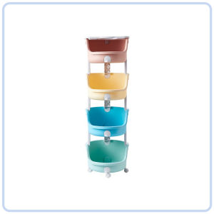 【DAILY ESSENTIAL】 881 Toy Storage Rack with Wheels - 2 / 3 / 4 Tiers