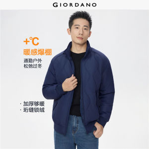 Giordano Beau Monde Men Stand collar wave quilted jacket Free Shipping 13075854
