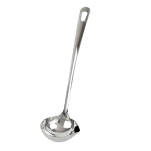 กระบวยแยกน้ำมัน กระบวยสแตนเลส กระบวยดักน้ำมันสแตนเลส กระบวยกรองน้ำชุป กระบวยแยกน้ำ #B-0012