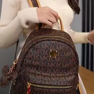 New European and American R Backpack Fashion Textured Letter Printing Travel Bag B0191