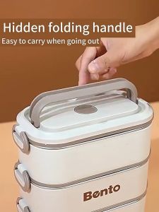 Thermal Multi-Layer Bento Box Stainless Steel Lunch Box Set With Bag Insulated Meal Box for Student Kids Adults