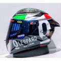 HELM MLA FULLFACE MIRIP TTC MOTIF HELM PAKET GANTENG VISOR IRIDIUM BLUE HELM MOTOR SNI ORIGINAL MLA. 