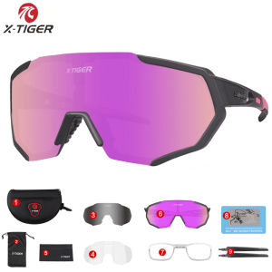 X-TIGER Polarized Cycling Eyewear Cycling Glasses Mountain Bicycle Sunglasses UV400 Riding Bike Sunglasses Cycling Goggles