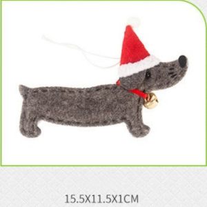 Dachshund Dog Shaped Christmas Tree Hanging Ornaments Pendants for Home Christmas Decorations Window Pendant Gifts