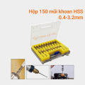 Bộ 150 mũi khoan chính xác 0.4-3.2mm đường kính 0.1mm. 