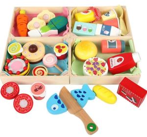 NewToys ชุดถาดของเล่นผักและผลไม้หั่น มี 8 แบบ ราคาต่อ 1 เชต