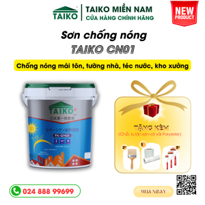 [Chính Hãng] Sơn Chống Nóng Taiko CN01 - Thùng 18 Lít - Chống nóng hoàn hảo cho tường nhà mái tôn tấm lợp fibro xi măn