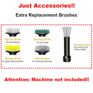 [2 Years Warrantty] Qimedo Electric Spin Scrubber 5 IN 1 Cordless Handheld Cleaning Brush for Bathroom/Sink/Window