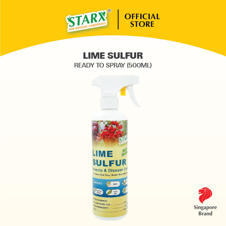STARX SG Lime Sulfur (500ml) Ready To Spray Fungicide for Citrus, Fruit Trees, Shrubs, Rose
